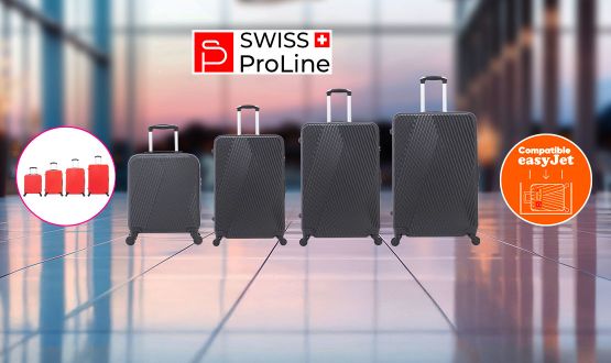 Set de 4 valises dont une compatible EasyJet (45cm) Swiss ProLine