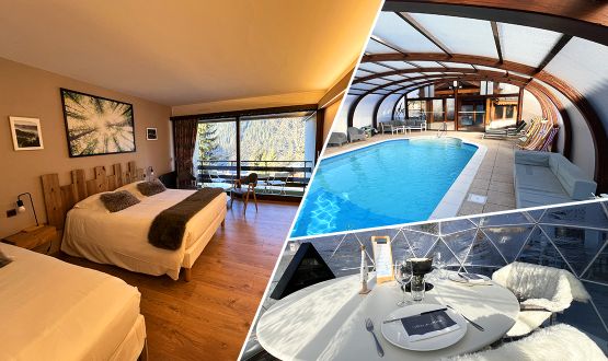 Séjour à la Montagne avec Menu Fondue dans un Igloo, Accès illimité à l'espace Bien-être et Petit-déjeuner pour 2 personnes