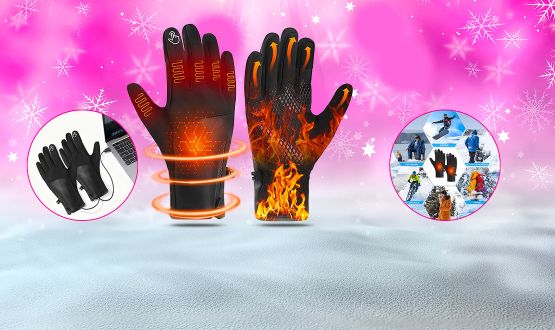 Gants chauffants électriques rechargeables imperméables