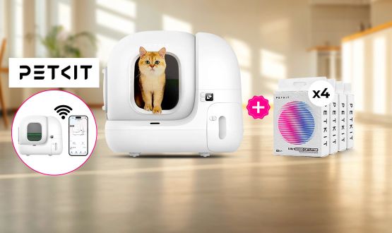 Bac à litière autonettoyant connecté avec 4 litières gratuites PETKIT PURA MAX 2