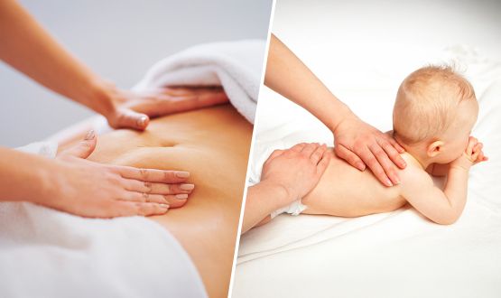 Massage post-partum maman avec ou sans bébé de 60 minutes
