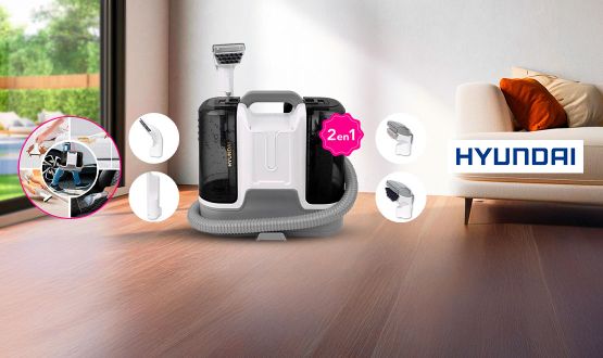 Nettoyeur-détacheur à eau 2en1 avec 5 brosses inclus HYUNDAI