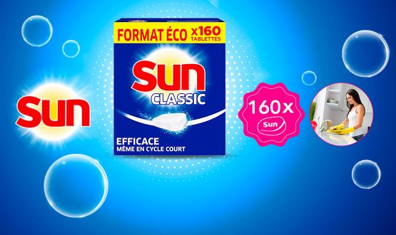 Set de 160 tablettes pour lave-vaisselle SUN