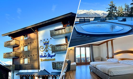 Séjour au Chalet Royal*** à Veysonnaz avec Petit déjeuner, Accès à l'espace Wellness, avec/sans Menu 3 plats pour 2 personnes