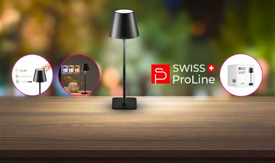 Lampe chic LED sans fil tactile Swiss ProLine