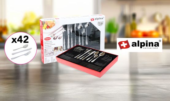 Set de 42 couverts haute qualité ALPINA
