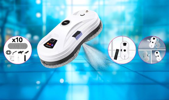 Robot laveur de vitre automatique avec 3 modes de nettoyage