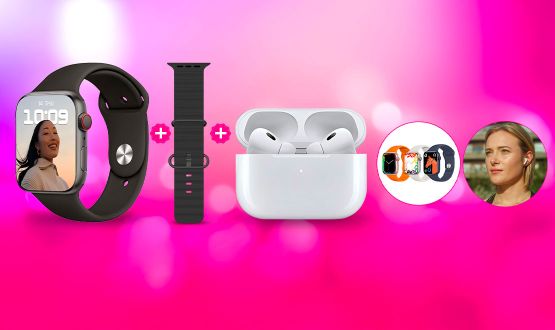 Coffret montre connectée et écouteurs sans fil Bluetooth