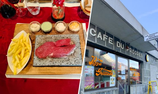 Menu Faux filet de boeuf sur ardoise avec Verre de bienvenue, entrée et dessert dès 2 personnes