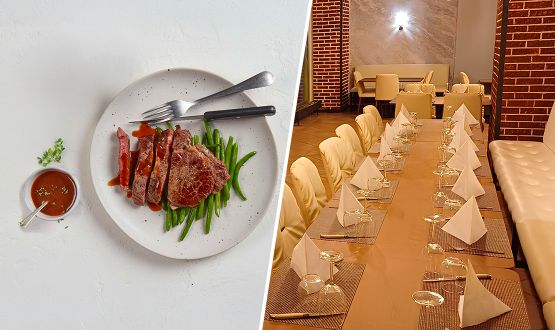 Menu Entrecôte parisienne avec entrée et dessert dès 2 personnes