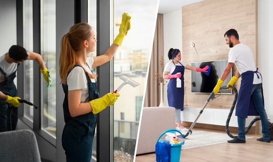 Solution complète de nettoyage au choix (intérieur, extérieur, chantier, vitres et plus)