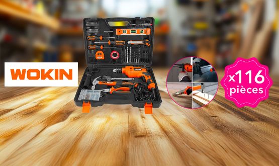Boîte à outils 116 pièces WOKIN