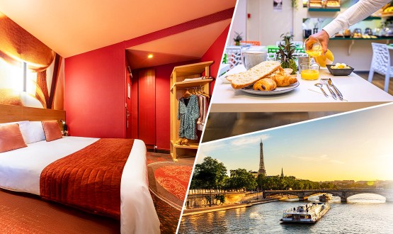 1 Nuitée à l'Hôtel Ariane Montparnasse *** à Paris avec petit déjeuner et avec/sans croisière sur la Seine en Bateaux-Mouches 