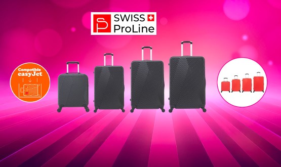 Set de 4 valises dont une compatible EasyJet (45cm) Swiss ProLine