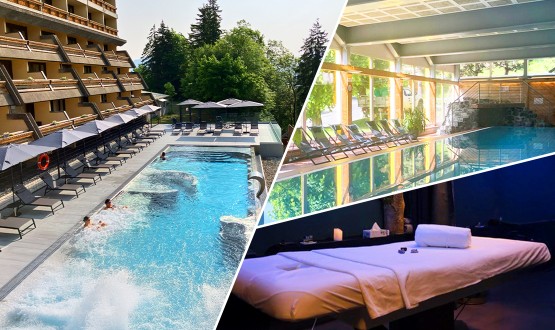 Journée dayspa avec Massage, Plat du jour et Accès au Sauna panoramique et aux Bains de l’Hôtel Central Résidence & Spa à Leysin pour 2 personnes