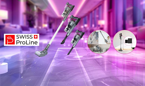 Aspirateur balai sans fil 2en1 (5 accessoires) Swiss ProLine