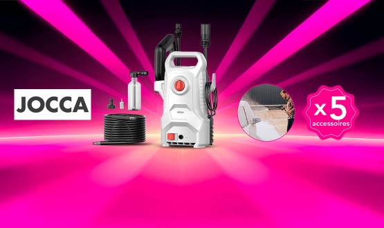 Nettoyeur haute pression puissant avec 5 accessoires JOCCA