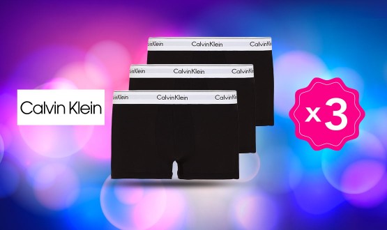 Set de 3 sous-vêtements 100% coton CALVIN KLEIN