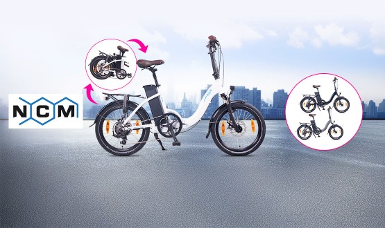 Vélo électrique rechargeable et pliable NCM PARIS