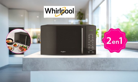 Micro-ondes 2en1 avec fonction Grill et écran LED 29L WHIRLPOOL