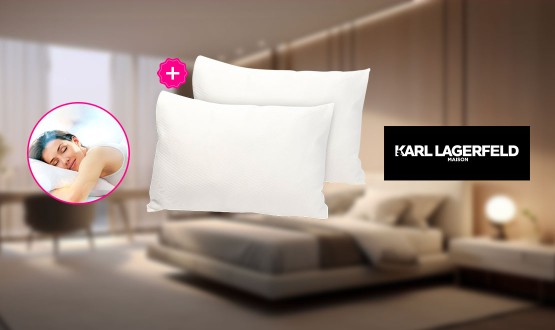 Set de 2 Oreillers haute qualité KARL LAGERFELD