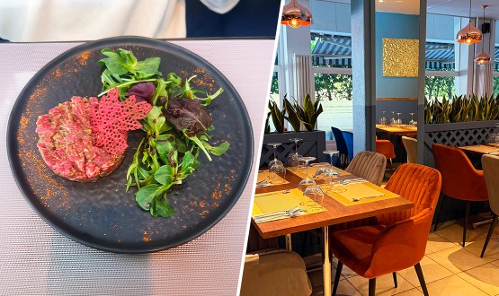 Menu Tartare de boeuf au cognac coupé au couteau avec entrée et dessert dès 2 personnes 