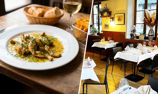 Menu Cuisses de grenouilles en persillade et ail avec entrée et dessert dès 2 personnes
