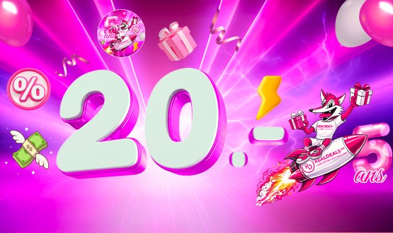 Anniversaire 5 ans de la nouvelle équipe - Bon cadeau sur Realdeals.ch d'une valeur de CHF 20.-