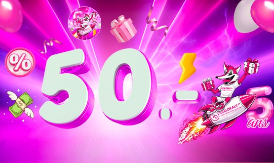 Anniversaire 5 ans de la nouvelle équipe - Bon cadeau sur Realdeals.ch d'une valeur de CHF 50.-