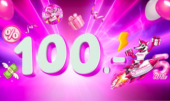Anniversaire 5 ans de la nouvelle équipe - Bon cadeau sur Realdeals.ch d'une valeur de CHF 100.-