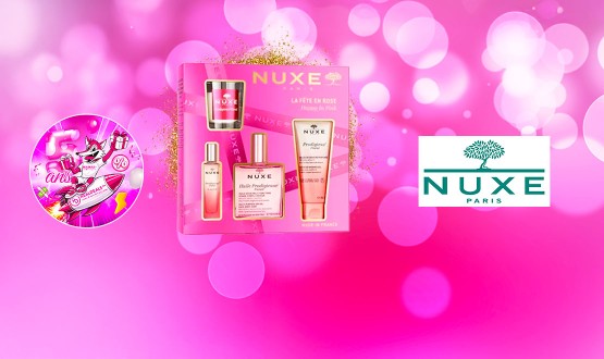 Coffret Florale NUXE (Huile Prodigieuse 100ml, Parfum 15ml, Gel Douche 100ml, Bougie parfumée 70g)