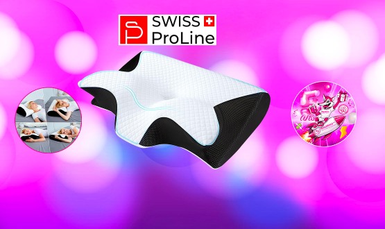 Oreiller cervical à mémoire de forme 4en1 Swiss ProLine