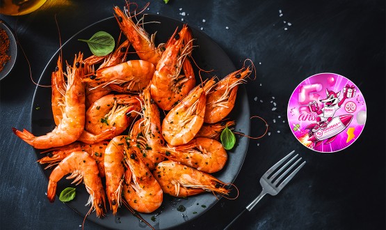 Menu Gambas avec entrée et dessert dès 2 personnes