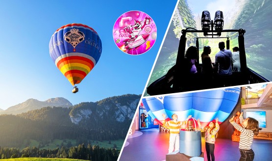 Vol en montgolfière au-dessus des Préalpes avec verre de l'amitié et produits locaux, et Accès à l'Espace Ballon et au Simulateur de vol