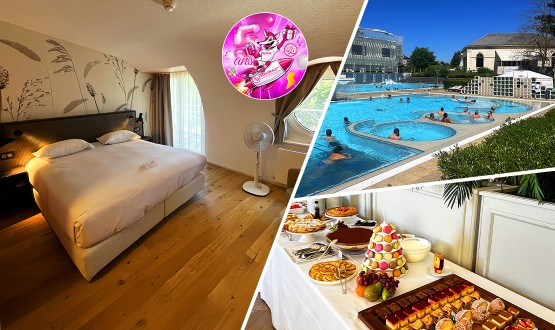 1 nuitée avec Petit-déjeuner au Grand Hôtel **** & Bains Thermaux d'Yverdon-les-Bains avec Brunch du dimanche et Entrées aux Bains pour 2 personnes