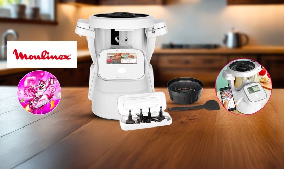 Robot de cuisine connecté avec un écran tactile I-COMPANION MOULINEX