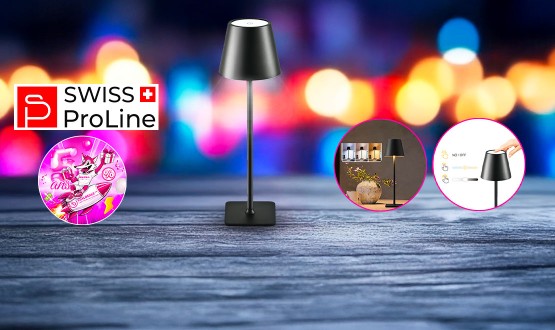Lampe chic LED sans fil tactile Swiss ProLine