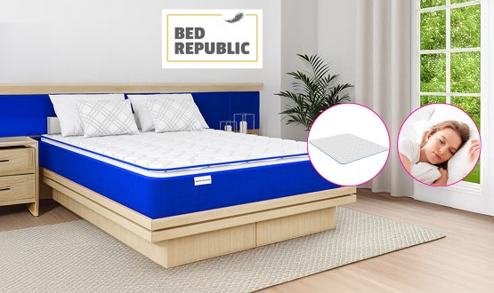 Surmatelas 2en1 à mémoire de forme et effet rafraichissant BEDREPUBLIC