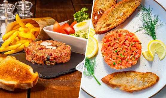 Tartare au choix (boeuf ou saumon) dès 2 personnes