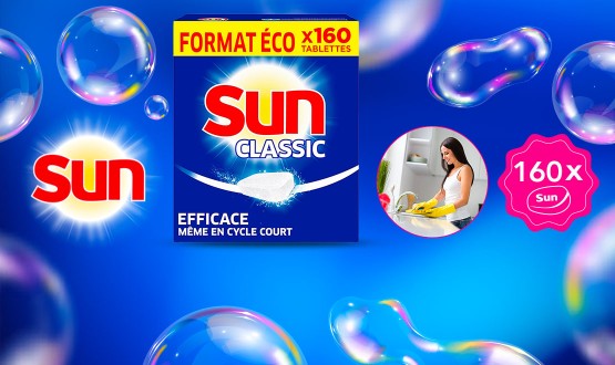 Set de 160 tablettes pour lave-vaisselle SUN