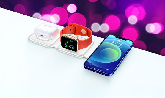 Chargeur de voyage pliable 3en1 fonction induction