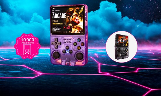 Console de jeux rétro (10'000 jeux inclus, Ecran FULL HD)