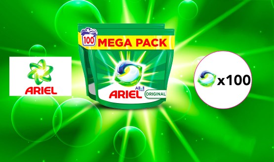 Set de 100 capsules pour la lessive ARIEL