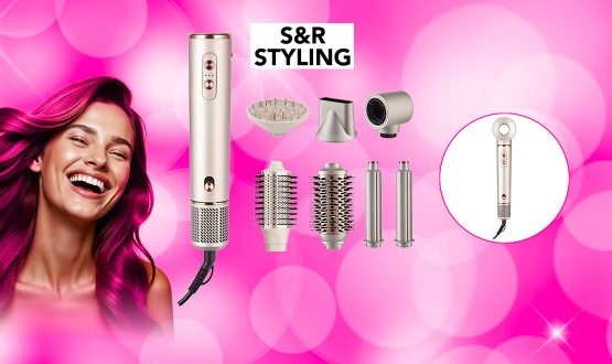 Brosse professionnelle ionique 7en1 (7 accessoires) SR STYLING
