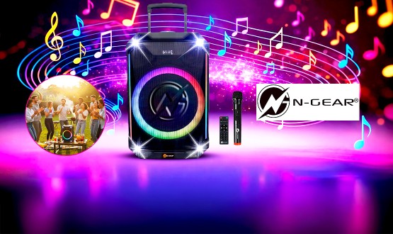 Haut-parleur LED Bluetooth portable sans fil N-GEAR (micro inclus)
