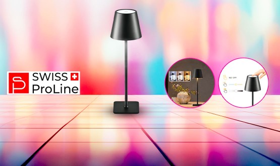 Lampe chic LED sans fil tactile Swiss ProLine