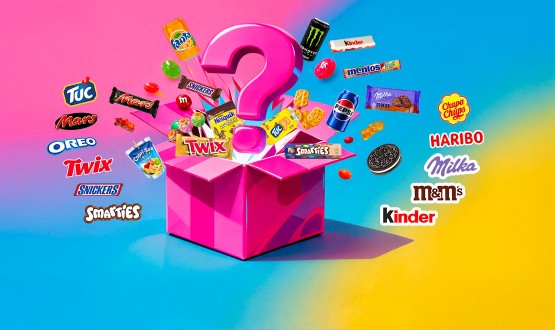 Boite Surprises 100% Gourmandise (HARIBO - KINDER - M&M'S - CHUPA CHUPS - MARS - TWIX - SMARTIES - MILKA - Etc ...)