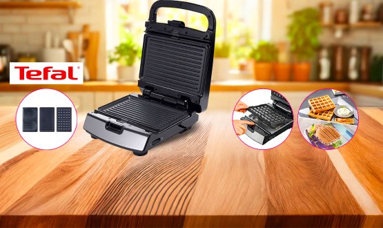 Appareil de cuisson 3en1 TEFAL (Panini - Croque-Monsieur - Gaufre)