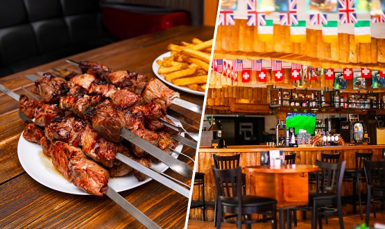 Menu Brochette de bœuf avec entrée ou dessert dès 2 personnes