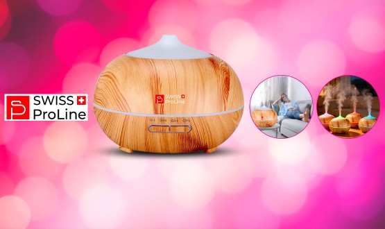 Humidificateur à diffuseur d'arômes avec LED Multicolore Swiss ProLine